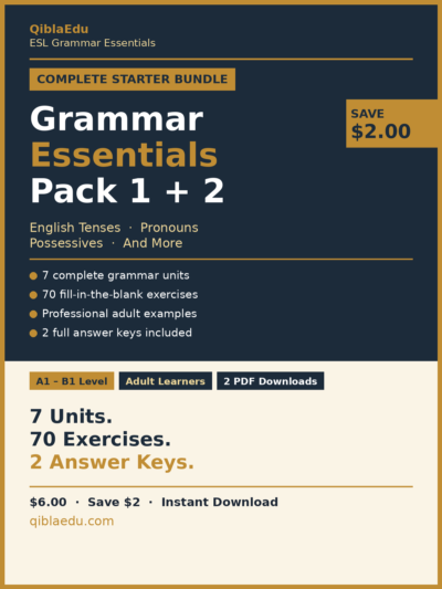 ESL Grammar Essentials — Complete Starter Bundle